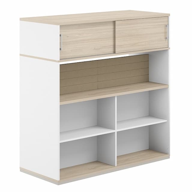 Стеллаж-комбо 1238 двухсторонний Norden Allegro AG.254.440.654.BG с антресолью и экраном тканевым низким