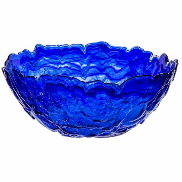 Салатник ARDACAM Lava ARD 2087.73 d 30 см h 12,5 см (стекло, цвет / декор синий с белыми вкраплениями)