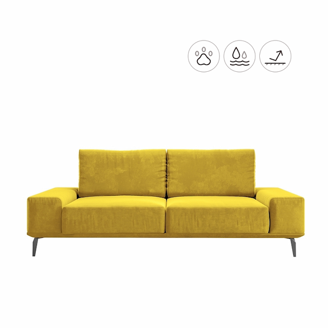 Диван Мастерфабрик Гугу Saga yellow ткань рогожка