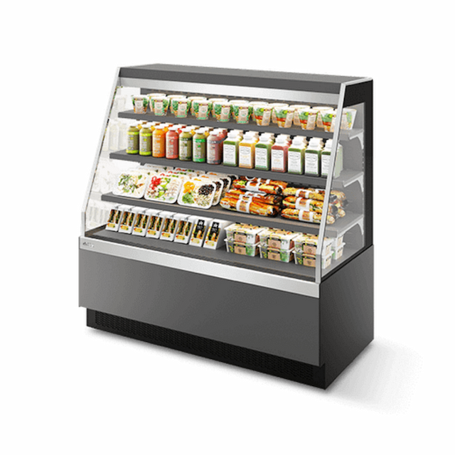 Витрина кондитерская Chilz VETE II KUB OF 130 ВК203 (серый матовый/шлифованная нержавейка)