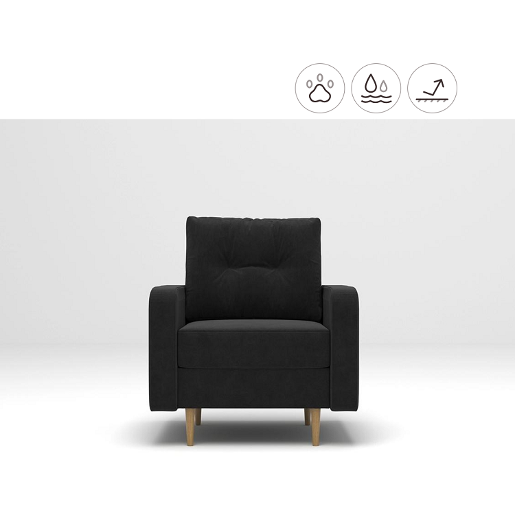 Кресло Мастерфабрик Дэйо Saga dark grey ткань рогожка