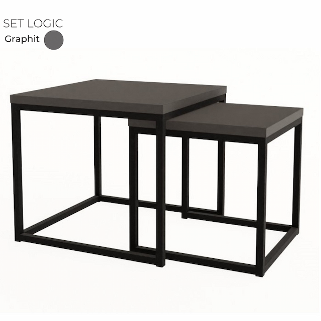Комплект журнальных столов Алсав 21SETLOGIC.001 Graphit