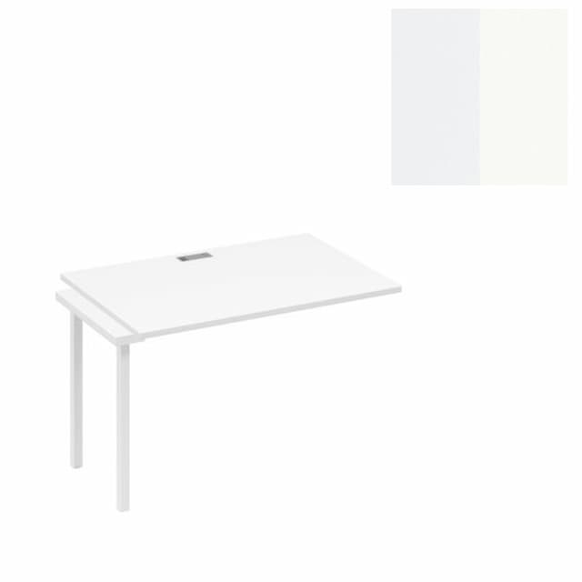 Секция рабочей станции 140 Юнитекс А4 на каркасе QUATTRO А4 Б4 024-1 БП (140x80x75) белый премиум/металлокаркас белый