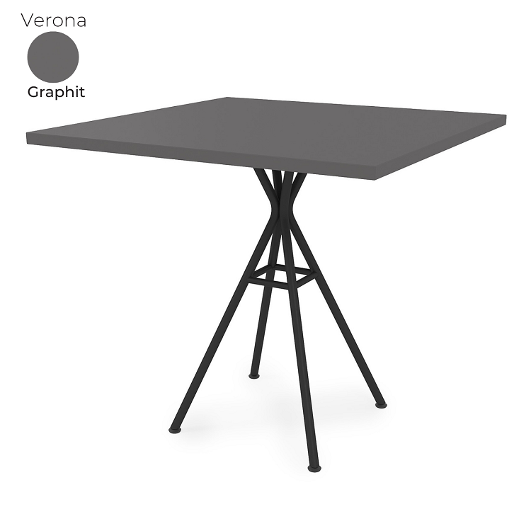 Стол обеденный квадратный Алсав 21Verona.008.K Graphit
