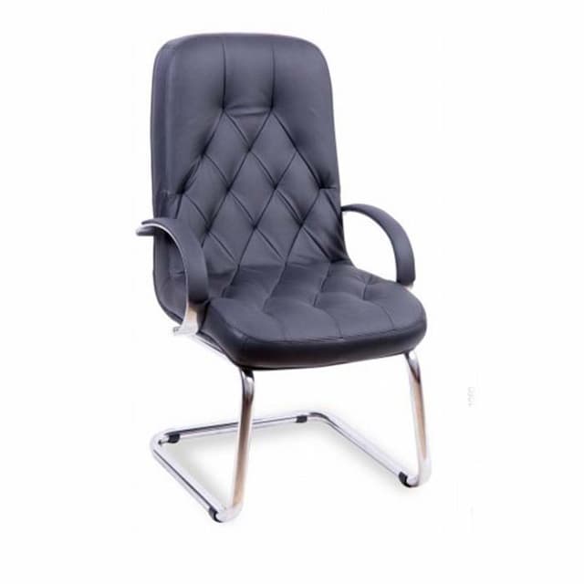 Конференц кресло Мирэй Премьер короткий хром конференц, кожзам