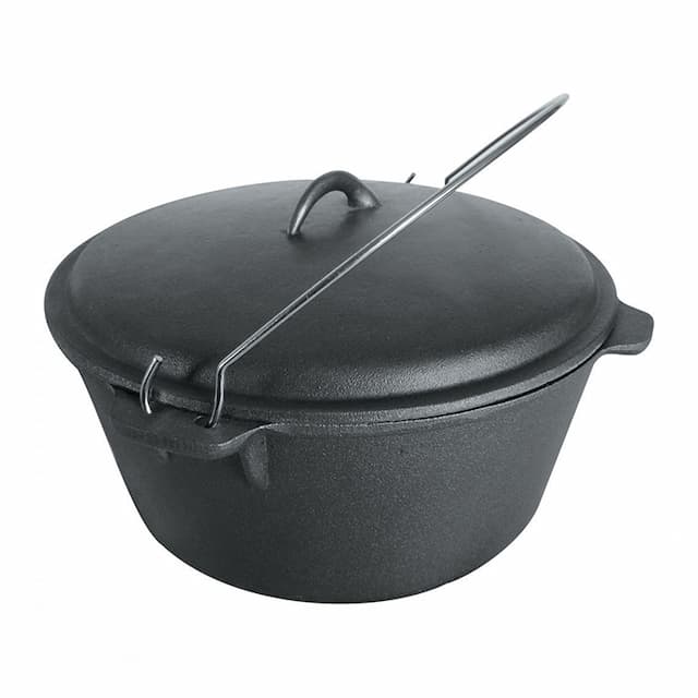 Казан 6 л с крышкой чугун с крышкой черный P.L. Proff Cuisine арт. 92001413