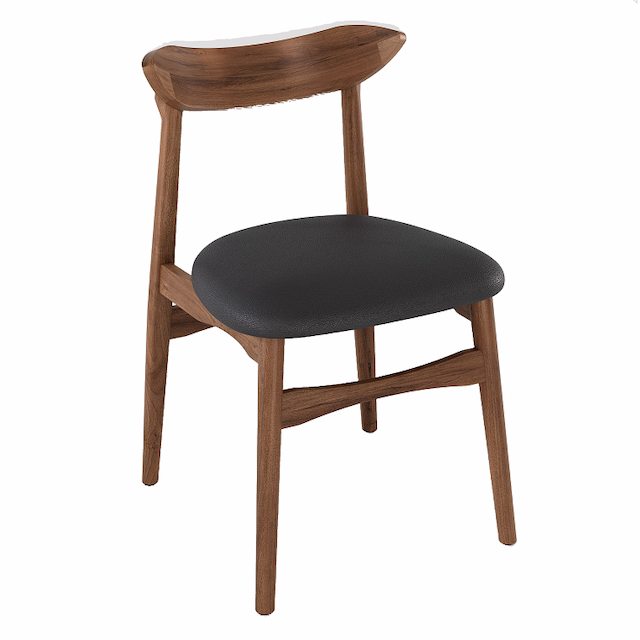 Стул Алсав Джеро AL 104 орех темный/экокожа черная